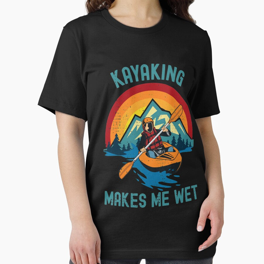Vintage Kayaking Makes Me Wet Retro Sunset by Nikolanek
