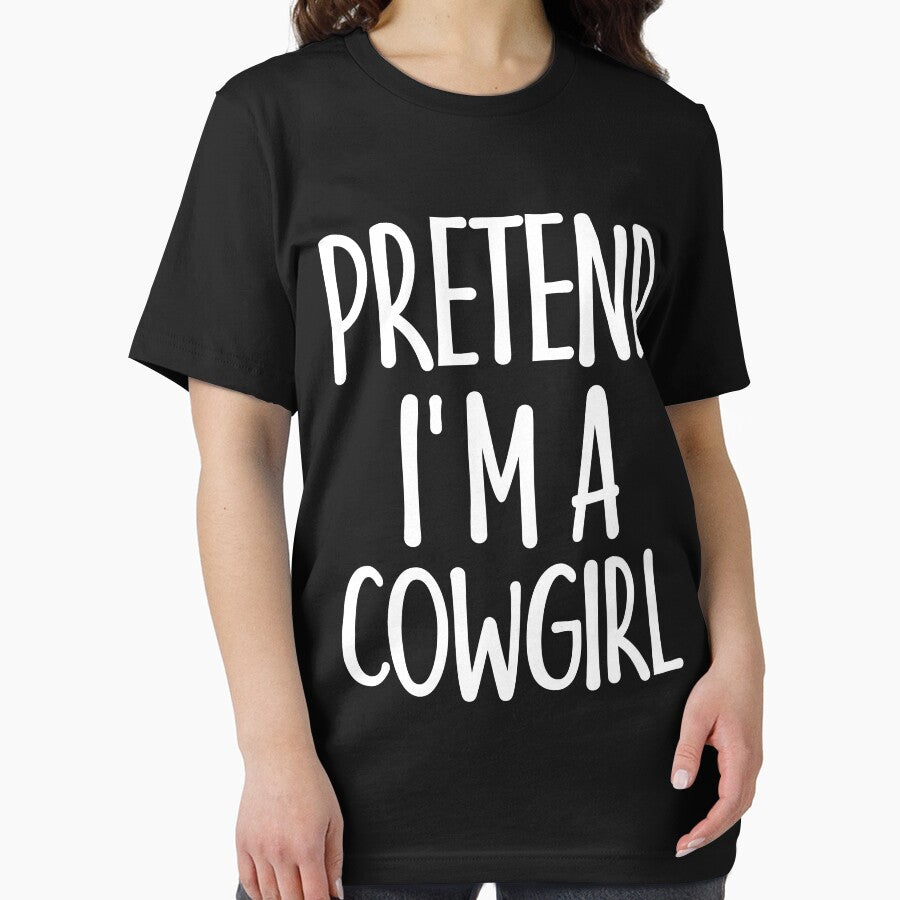 Easy Pretend I'm Cowgirl Costume Gift Funny Halloween Woman by Nikolaienko Artem