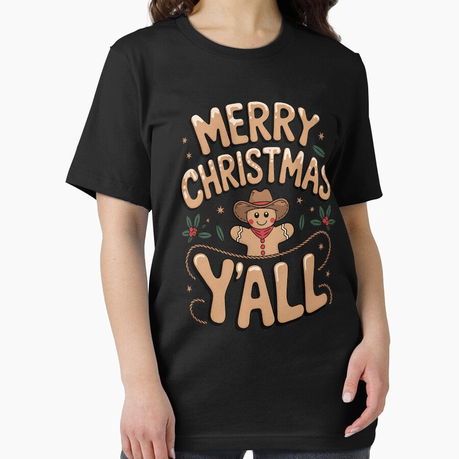 Merry Christmas Yall Gingerbread Cowboy Howdy Western Xmas by BakeryDozen