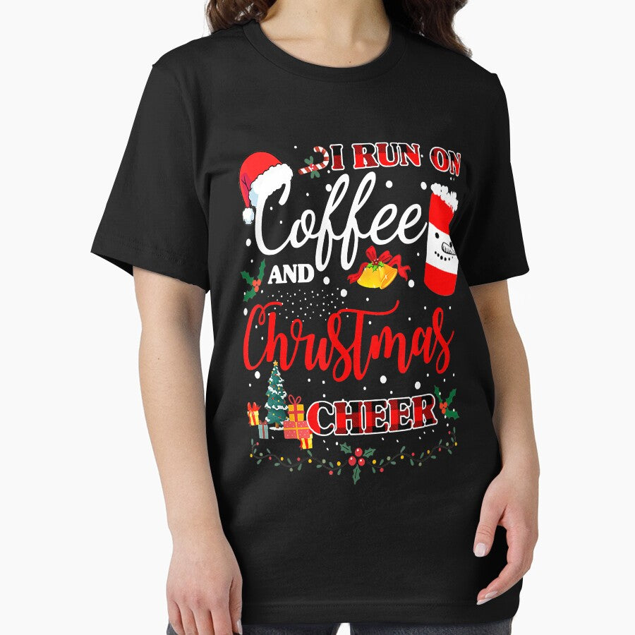 I Run On Coffee And Christmas Cheer Funny Xmas Costume by BrandyBare