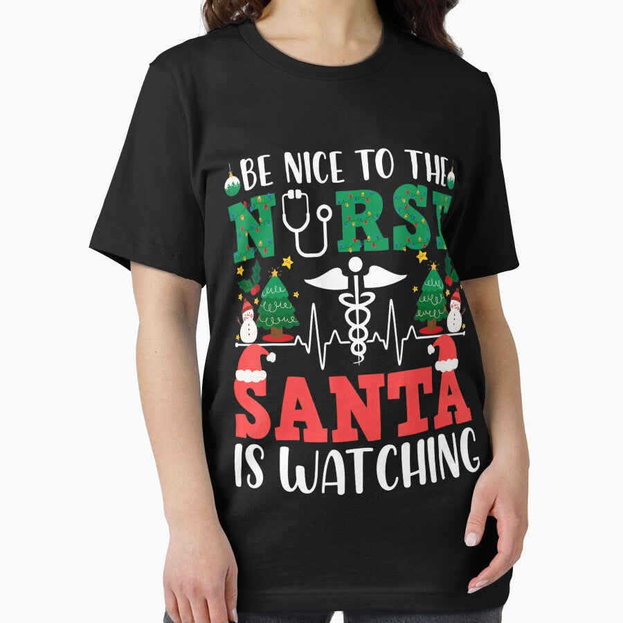 The Watching Classic Vintage Nice To Retro Nurse Nurse Be Santa is Christmas by FrankyTepper