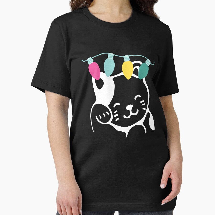 Christmas Cat With Lights by L-and-X