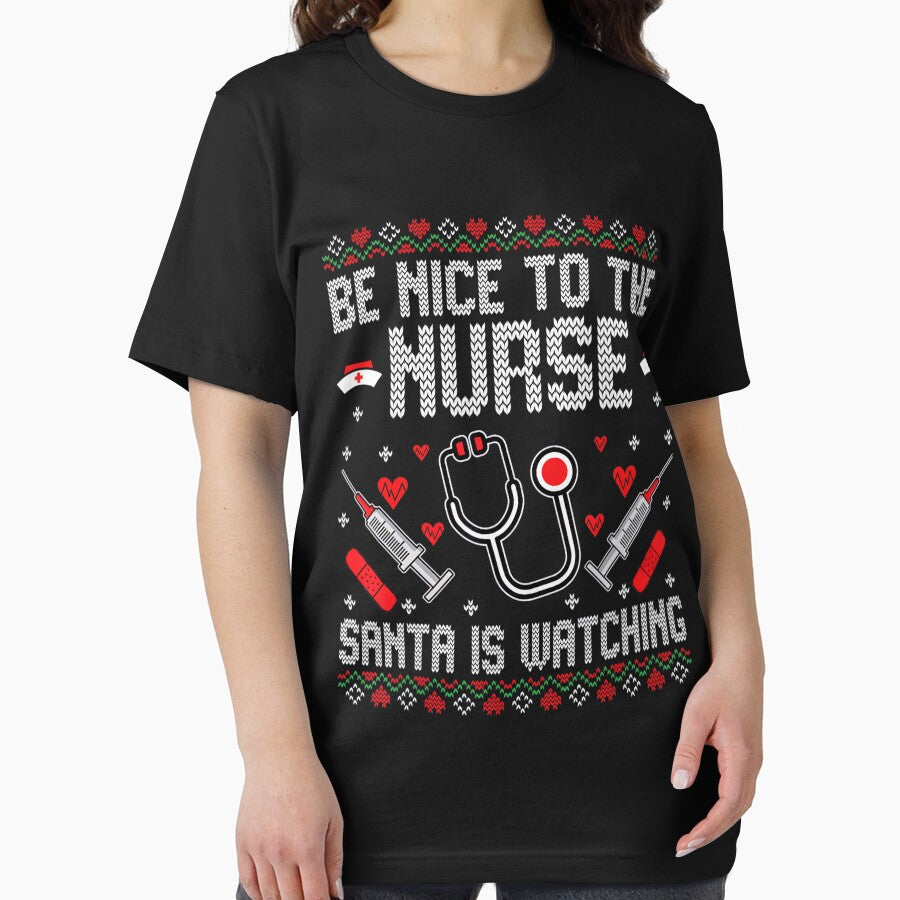 The Watching Christmas is To Vintage Retro Santa Nurse Be Nurse Nice Classic by FrankyTepper