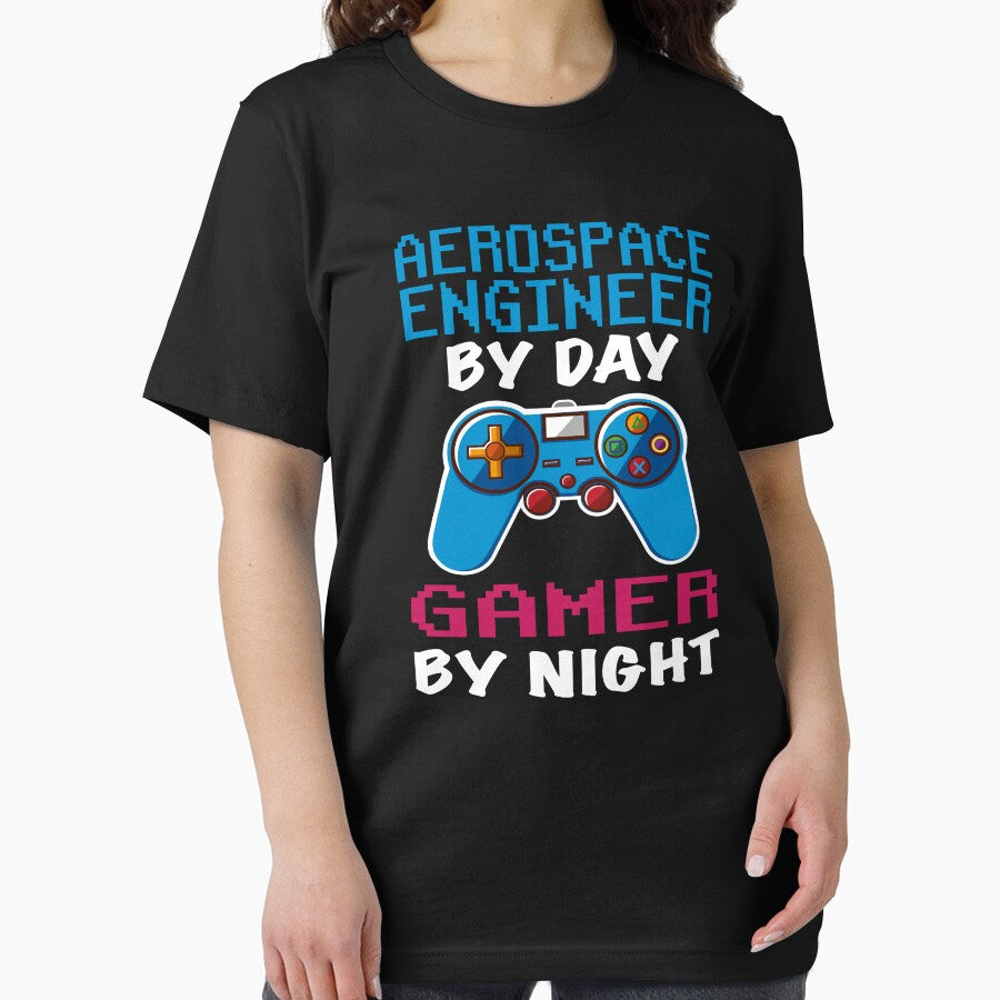 Aerospace engineer Gift shirt, Aerospace engineer Dad Husband Boyfriend Gift, Funny Aerospace engineer by day Gamer By night christmas Birthday Gift Idea by xlnv