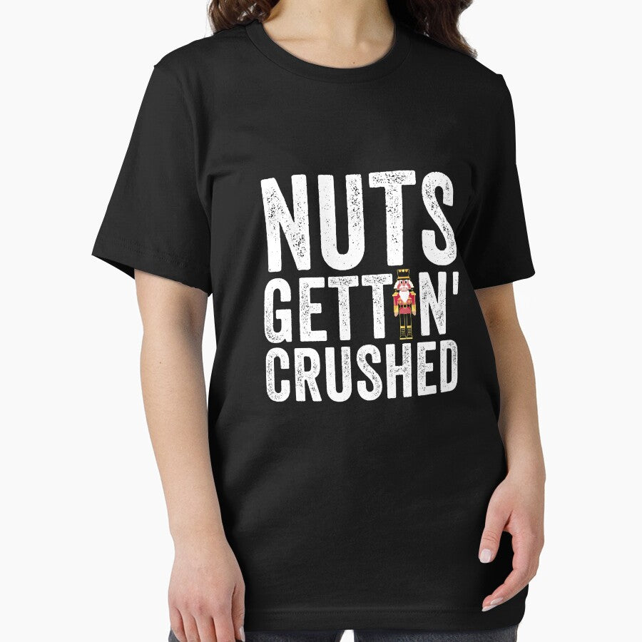 Nuts Gettin' Crushed Funny Adult Christmas Nutcracker Gear by DynamicDesign