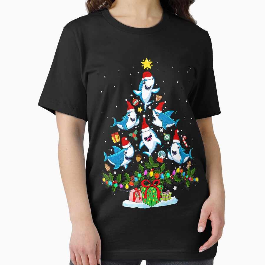 Santa Claus Riding Shark Doo Doo Doo Christmas by BrandyBare