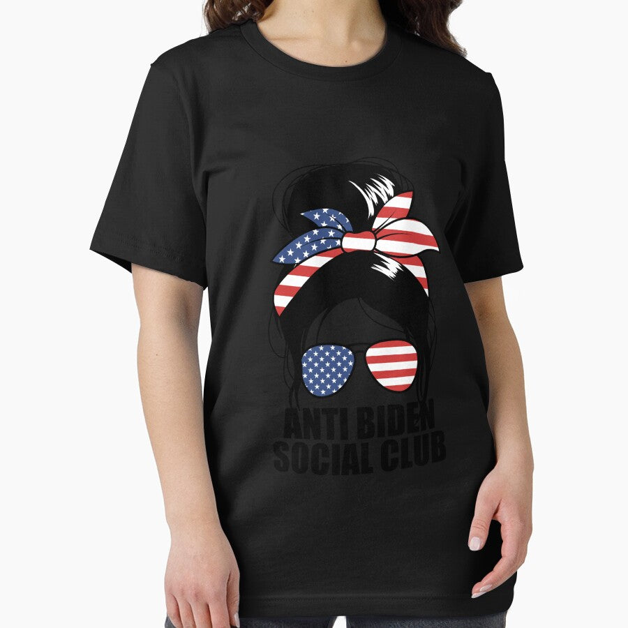 Anti Biden Social Club Messy Bun Women's Anti Biden Club Gear by DynamicDesign