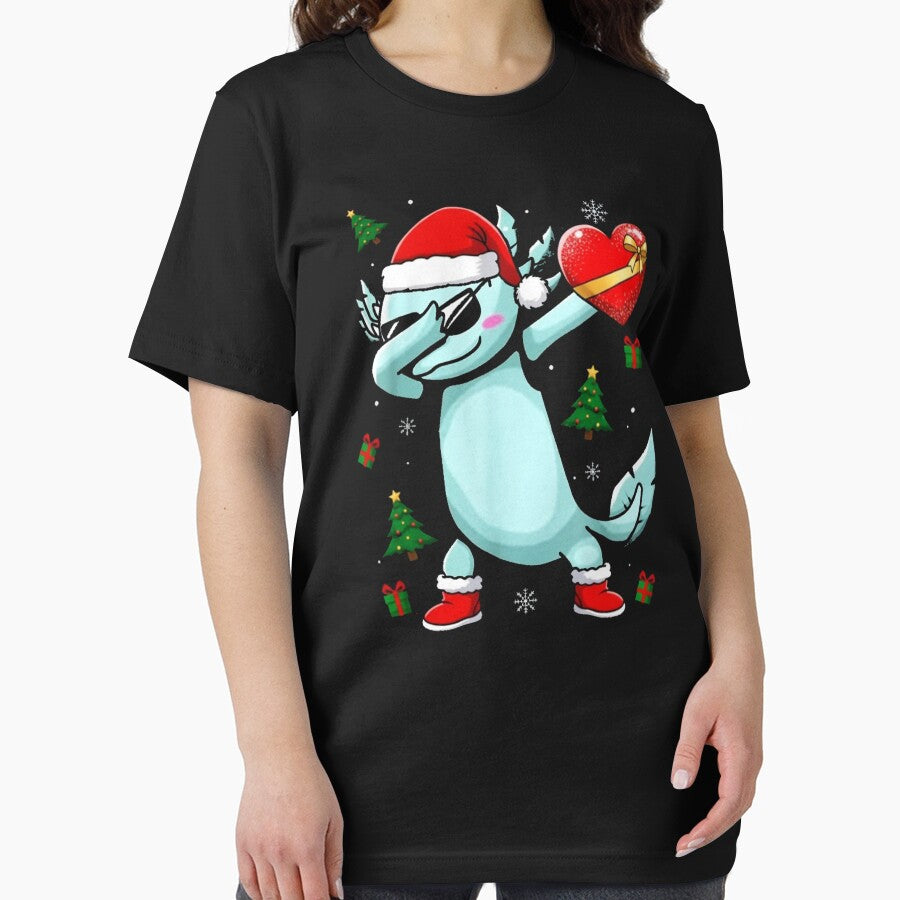 Dabbing Christmas Axolotl by Steele-Art