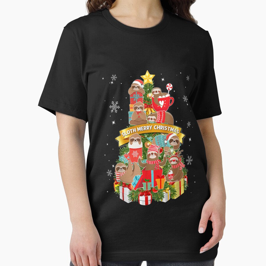 Sloth Christmas Tree Xmas Lover by olivee79