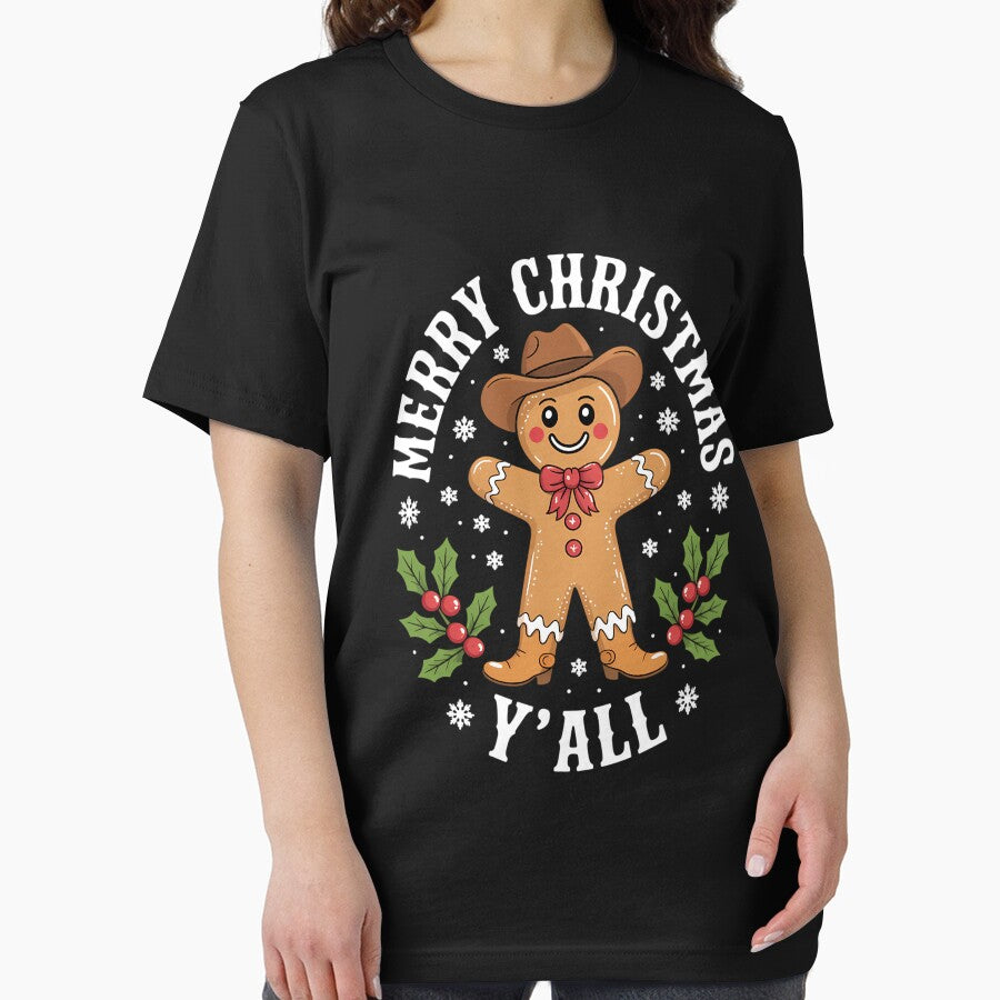 Merry Christmas Gingerbread Cowboy Howdy Western Xmas by Turbotine
