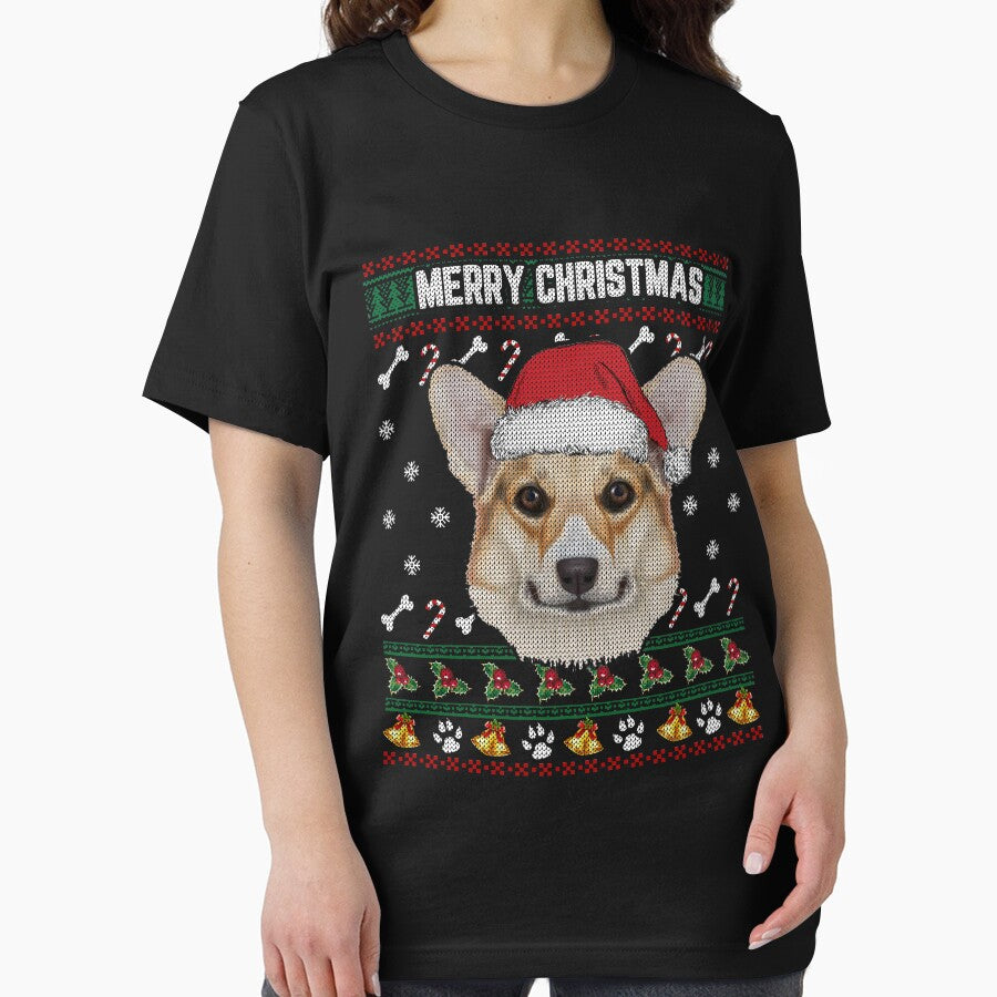 Corgi Lovers Ugly Xmas Sweater Merry Christmas T Shirt by thuthuatna