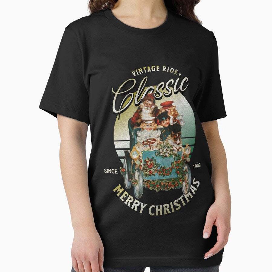 Vintage Christmas & Classic car for Merry Christmas, Matching family pajamas, Christmas gifts for kids by doodlelike