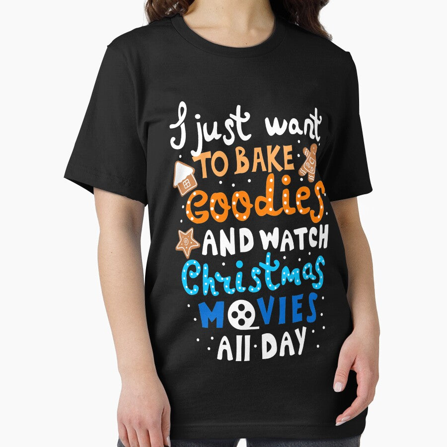 Baking Goodies and Watching Christmas Movies. Funny Sweatshirt For Christmas Season. by KsuAnn