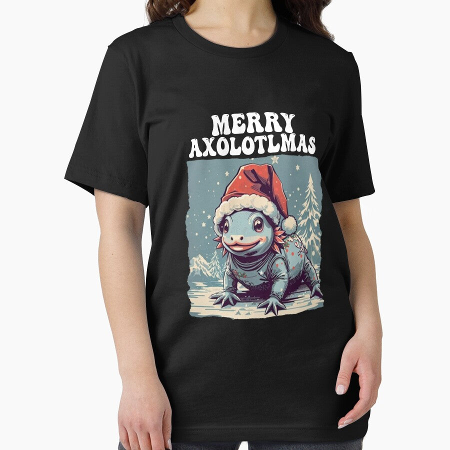 Merry Axolotlmas Funny Axolotl Animal Lover Santa Hat Xmas by Pitchou07