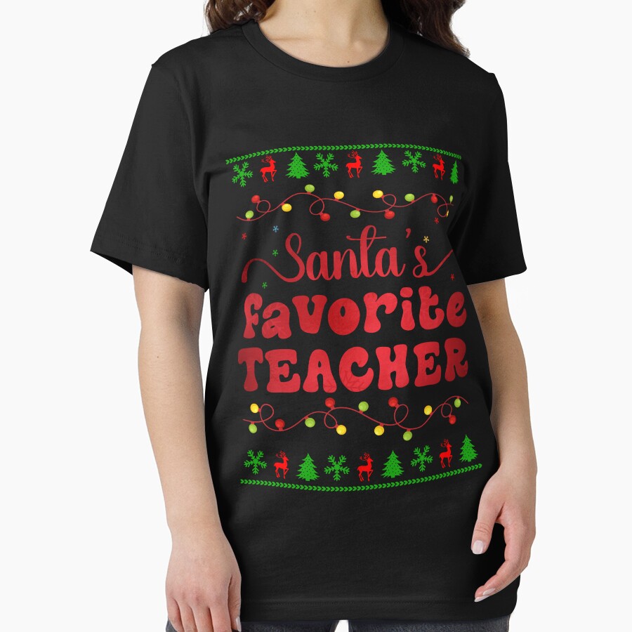Santa's Favorite Teacher Funny Christmas Family Nursing by Be Cool (5.0) ⭐⭐⭐⭐⭐