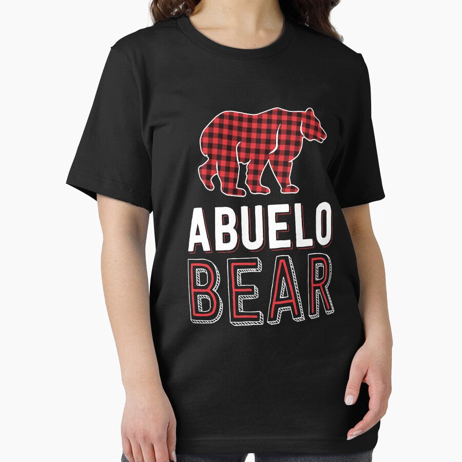 Abuelo Bear Red Buffalo Plaid Matching Family Christmas by 14thFloor