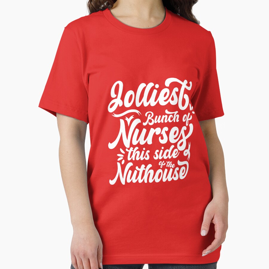 Jolliest Bunch of Nurses this side of the Nut House, Nurse Christmas, Nurse Christmas Shirt, merry Christmas, matching nurse Christmas by Unicorny-Design