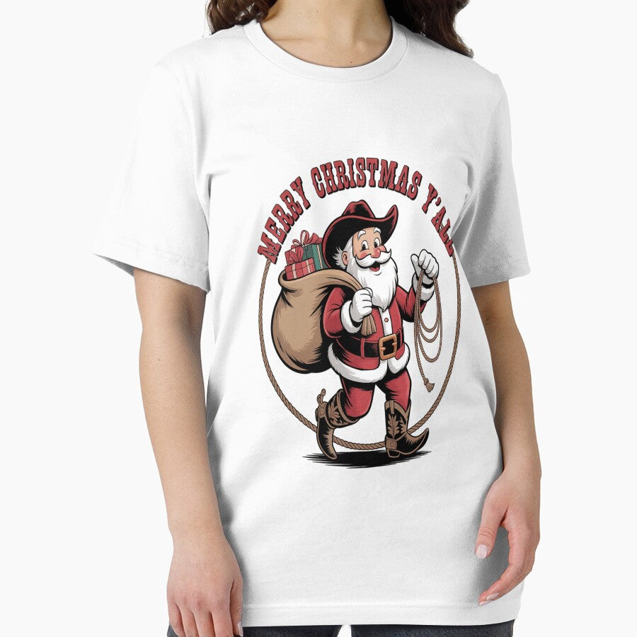 Cowboy Santa Claus Merry Christmas Y'all Western Country by VladoZork
