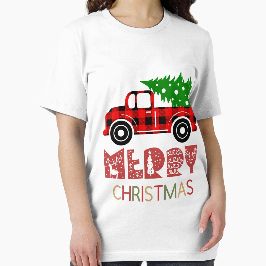 Truck with Christmas tree Merry Christmas by EleganceEasel