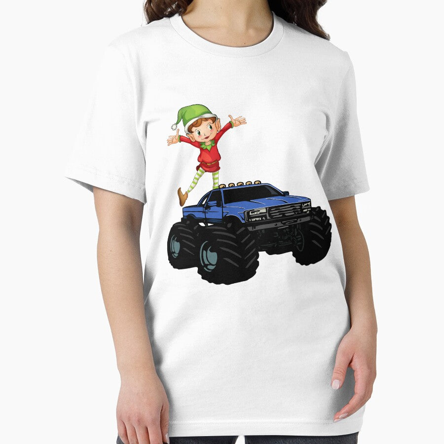 Christmas Elf Riding Monster Truck by STOREMAAR