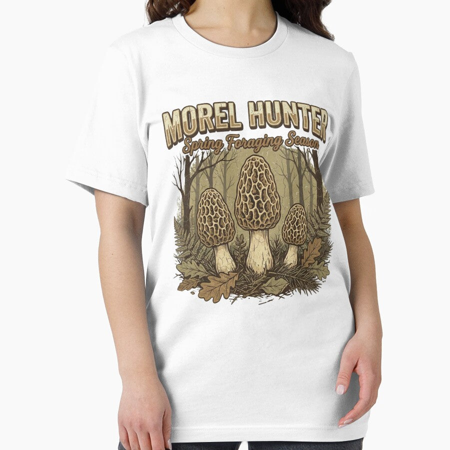 Morel Mushroom Hunter T-Shirt | Morel Hunting Tee | Spring Foraging Shirt | Mushroom Season Gift by GeniePixel
