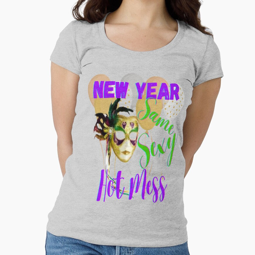 New Year Same Sexy Hot Mess Lettering Design, Howdy New Year, New Years Celebration, New Years Eve Countdown by Adri Barnard