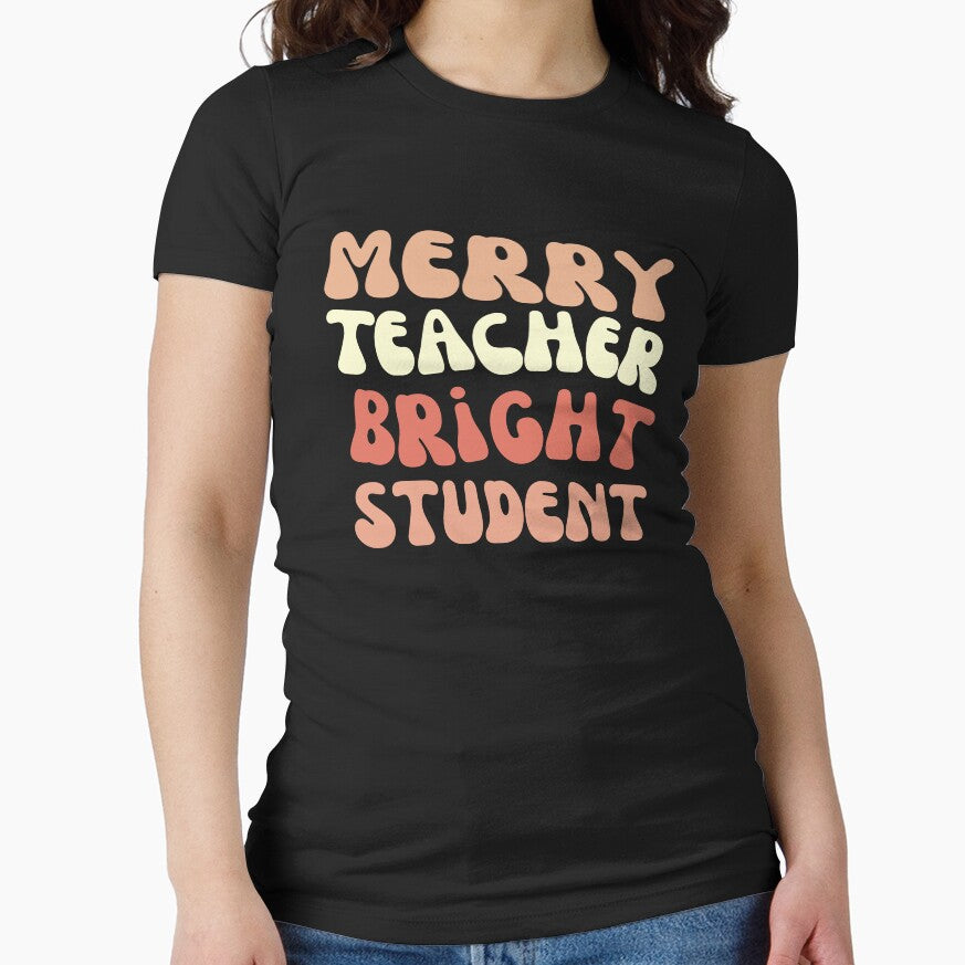 Merry teacher bright students Funny Christmas gift for teacher - Cool by TheTimer