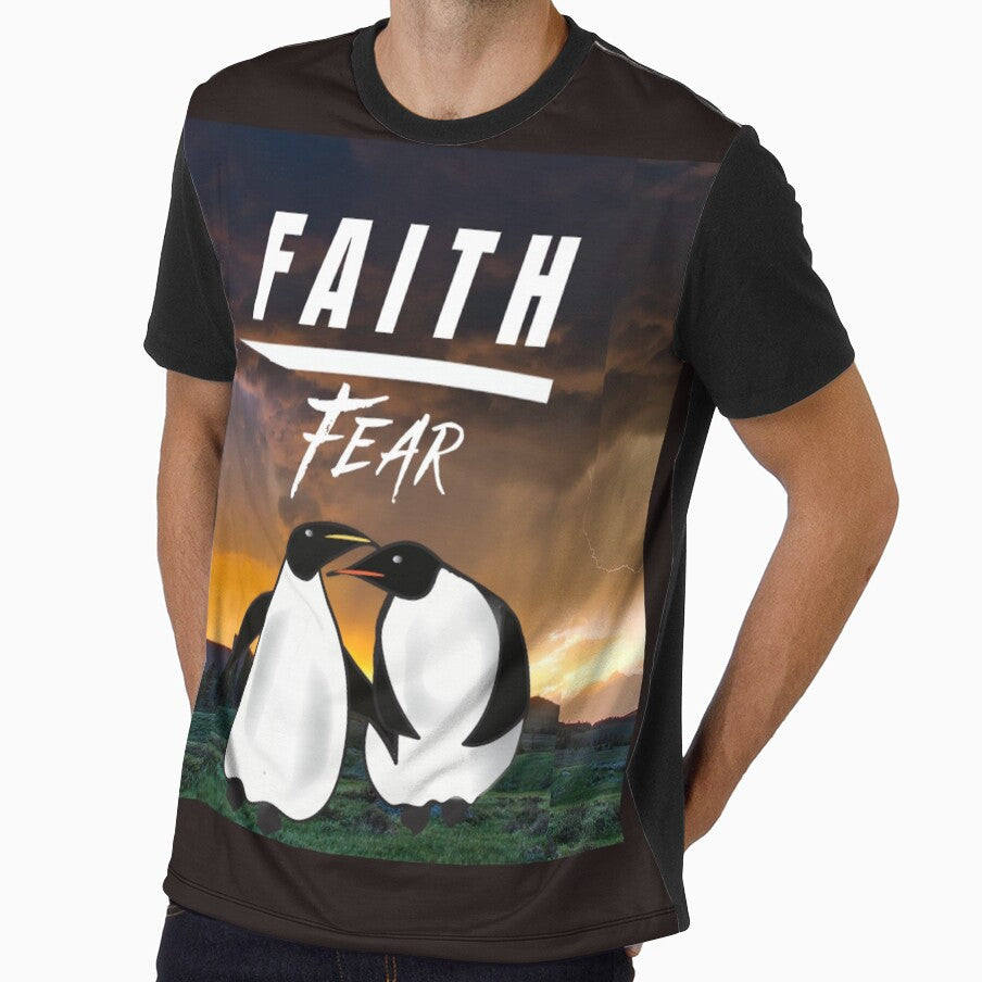 Faith | Fear Penguin Pillow Design by Gina Jenkins
