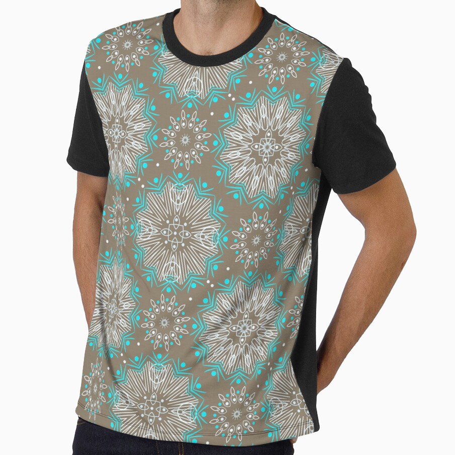 Grey turquoise ornament . by fuzzyfox