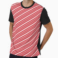 Red and White Christmas Pattern - Candy Cane Stripes by humnoo