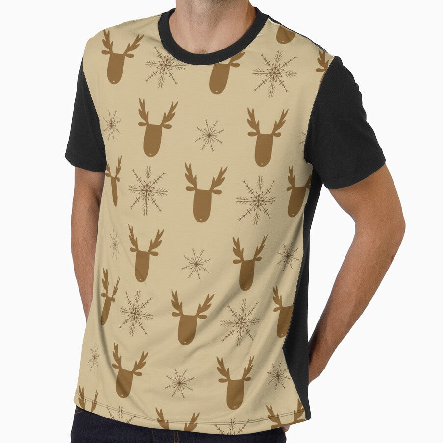 Reindeer gold pattern christmas by Gabba Delgado