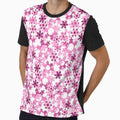 New Year's Christmas pattern with pink snowflakes by fuzzyfox