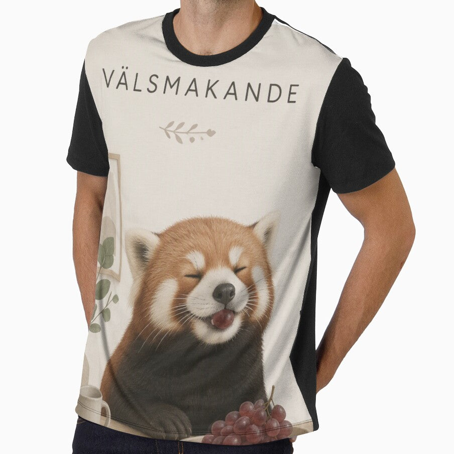 Hygge Red Panda & Grapes "DELICIOUS" #2 Portrait by NickWhittleArt