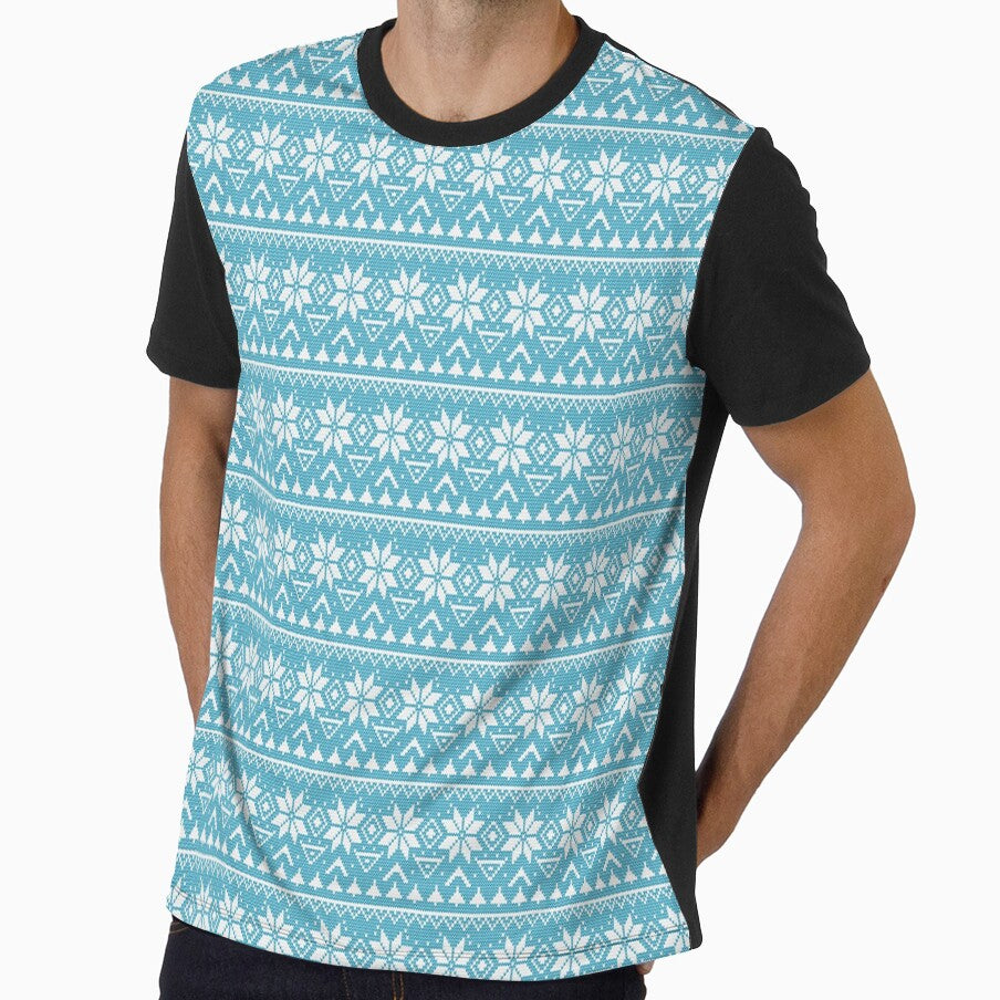 Scandinavian ornament blue and white by fuzzyfox