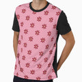 Cute Pink and Red Daisy Pattern | Burgundy Wildflowers Preppy Pink Daisy | Minimalist Red Floral Pattern | Coquette Pink Flower Pattern | Pastel Pink Burgundy Floral Pattern by VivaFy