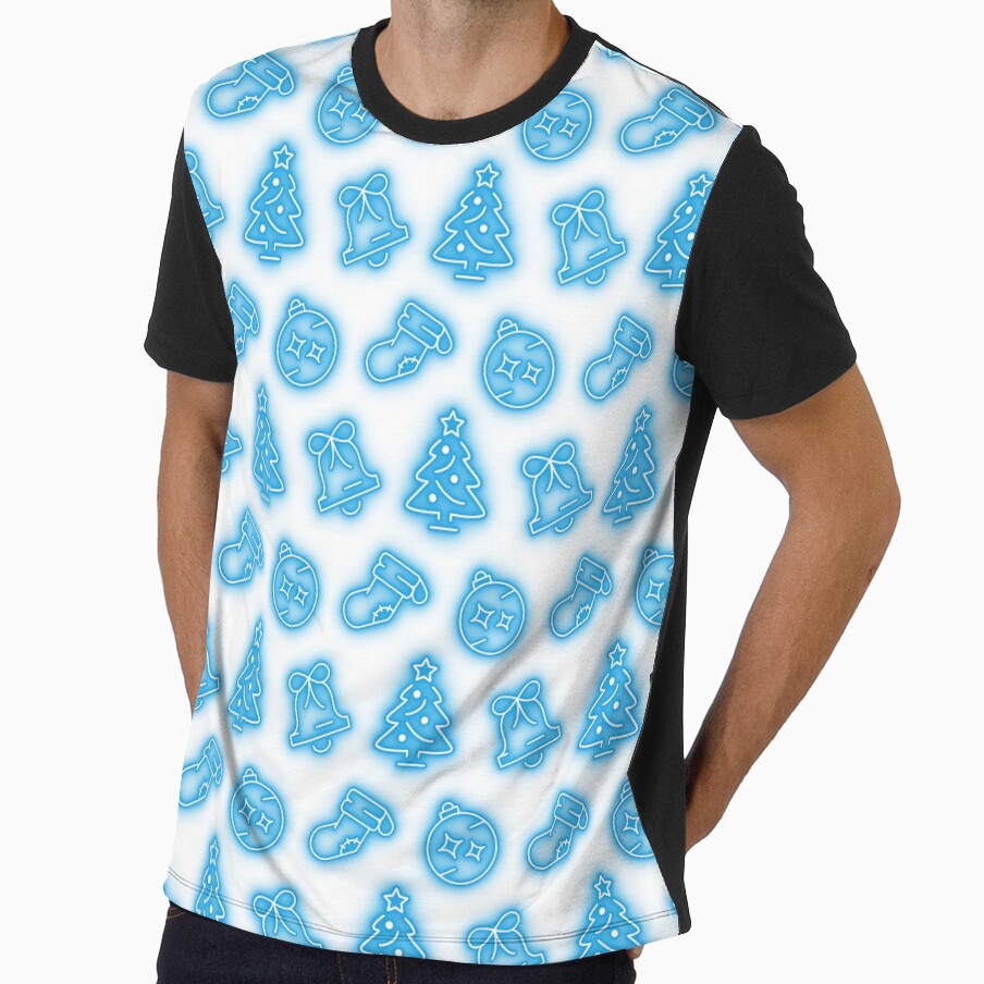 Neon Blue Christmas by Pixels2Patterns