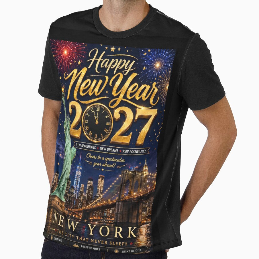Happy New Year 2027 - New York Celebration - Ring in the New Year in Times Square by DBM Photo Art 1