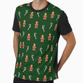 Candycane gingerbread lady print - Girls by LukjanovArt