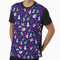 Cartoon Christmas on Dark Blue by KSimpson838