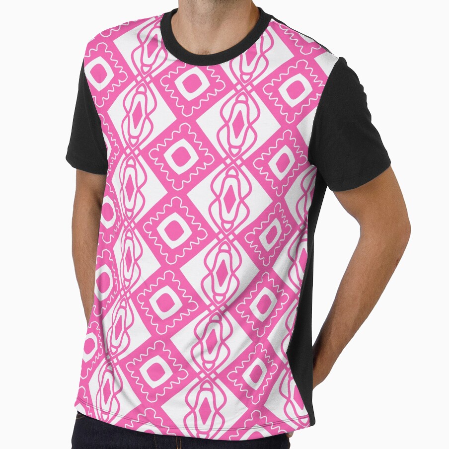 Peppermint Pink Retro Hygge Pattern by ROSEBLUE Orignals