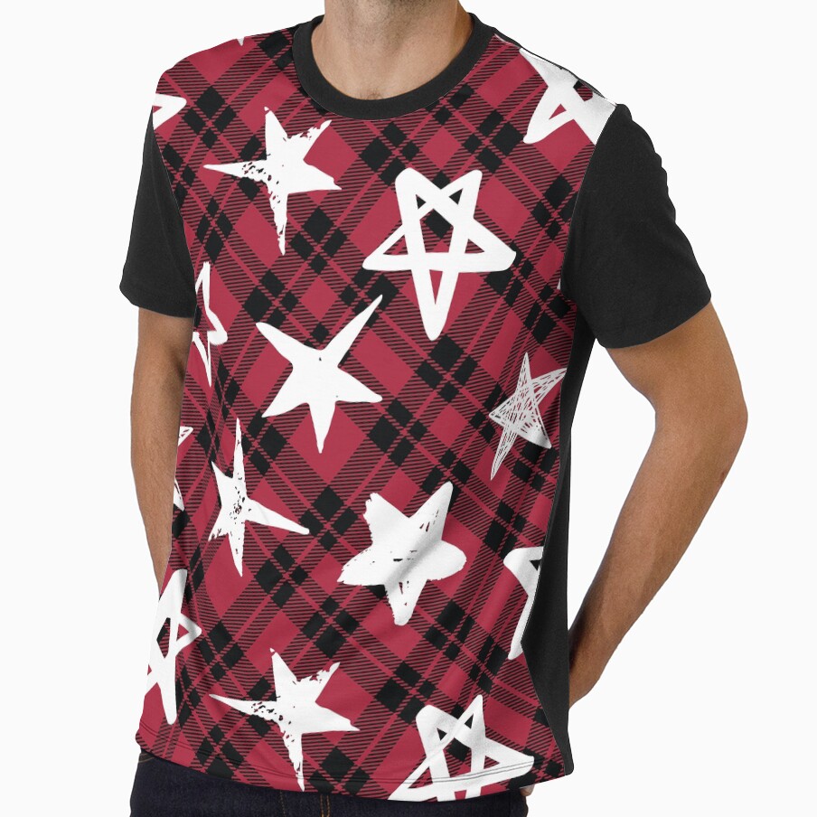 check, star, Christmas, black, pattern, strips, by mintdiamond21