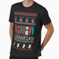 Librarian Books Ugly Christmas Sweater Mask Tshirt by Clavitaps