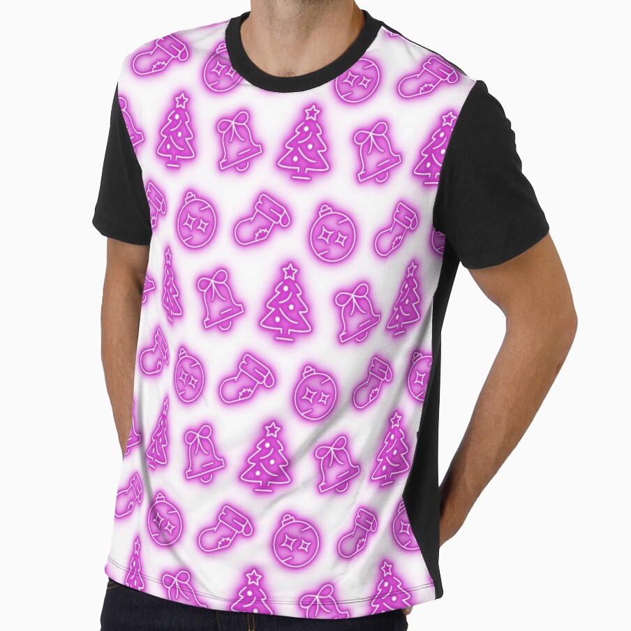 Neon Pink Christmas by Pixels2Patterns