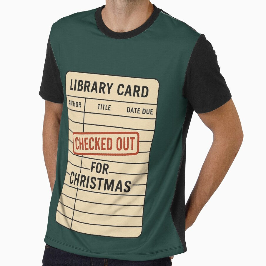 Checked Out for Christmas - Book Lover Librarian Humor by PunchDrop