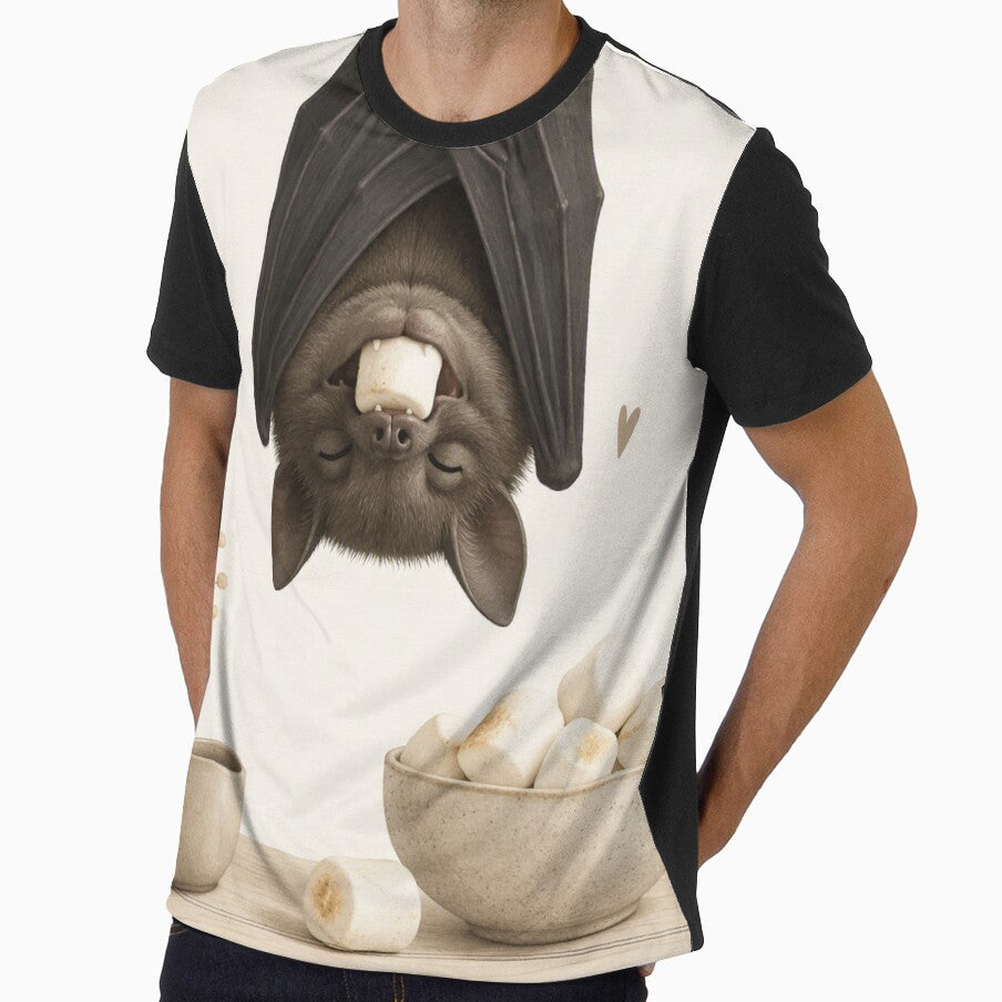 Hygge Bat & Marshmallow "DELICIOUS" Portrait by NickWhittleArt