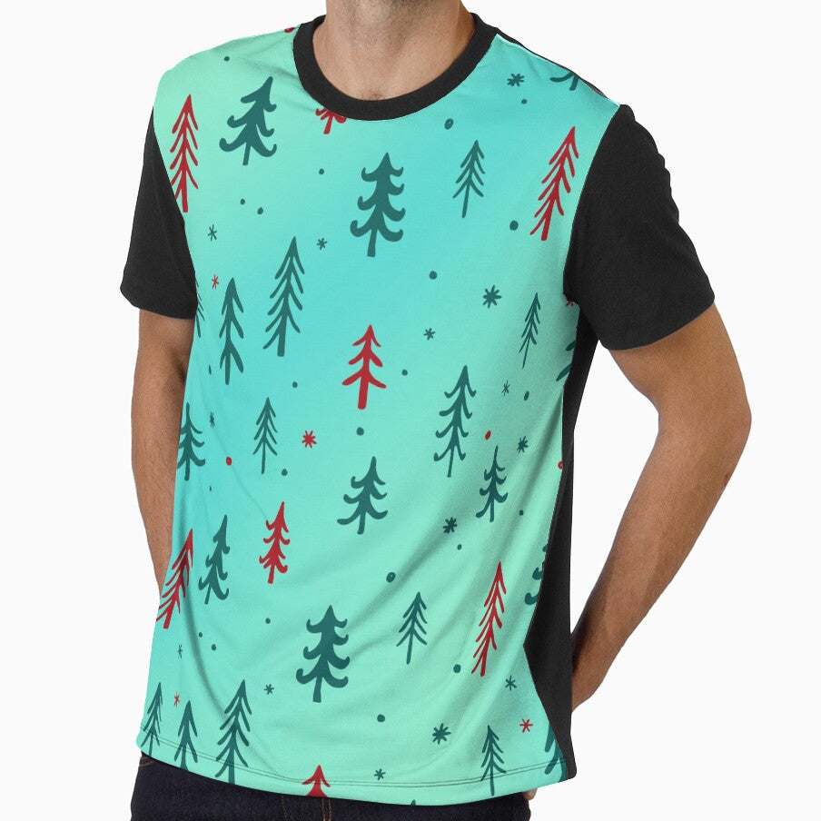 Turquoise christmas tree pattern by reka88