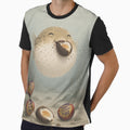 Hygge Puffer Fish & Chocolate Egg "DELICIOUS" Portrait by NickWhittleArt