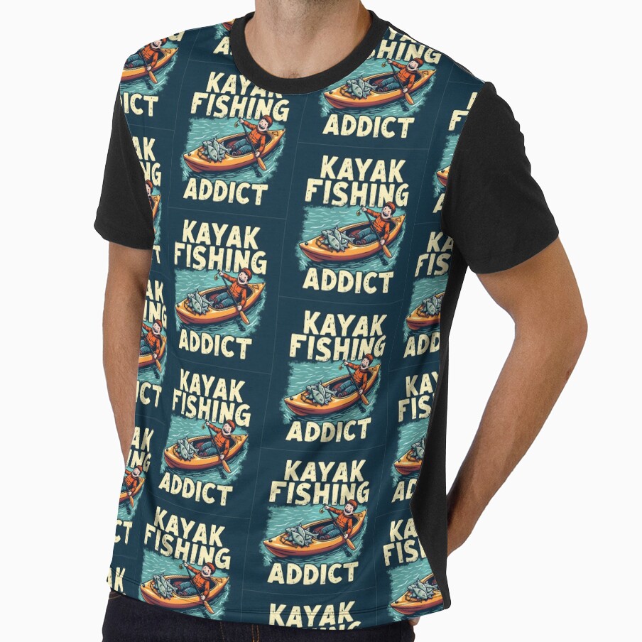 Kayak Fishing Addict – Hardcore Angler Design by pixeldizajn