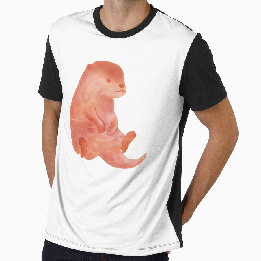 Sitting River Otter Swimming by SwaDesign