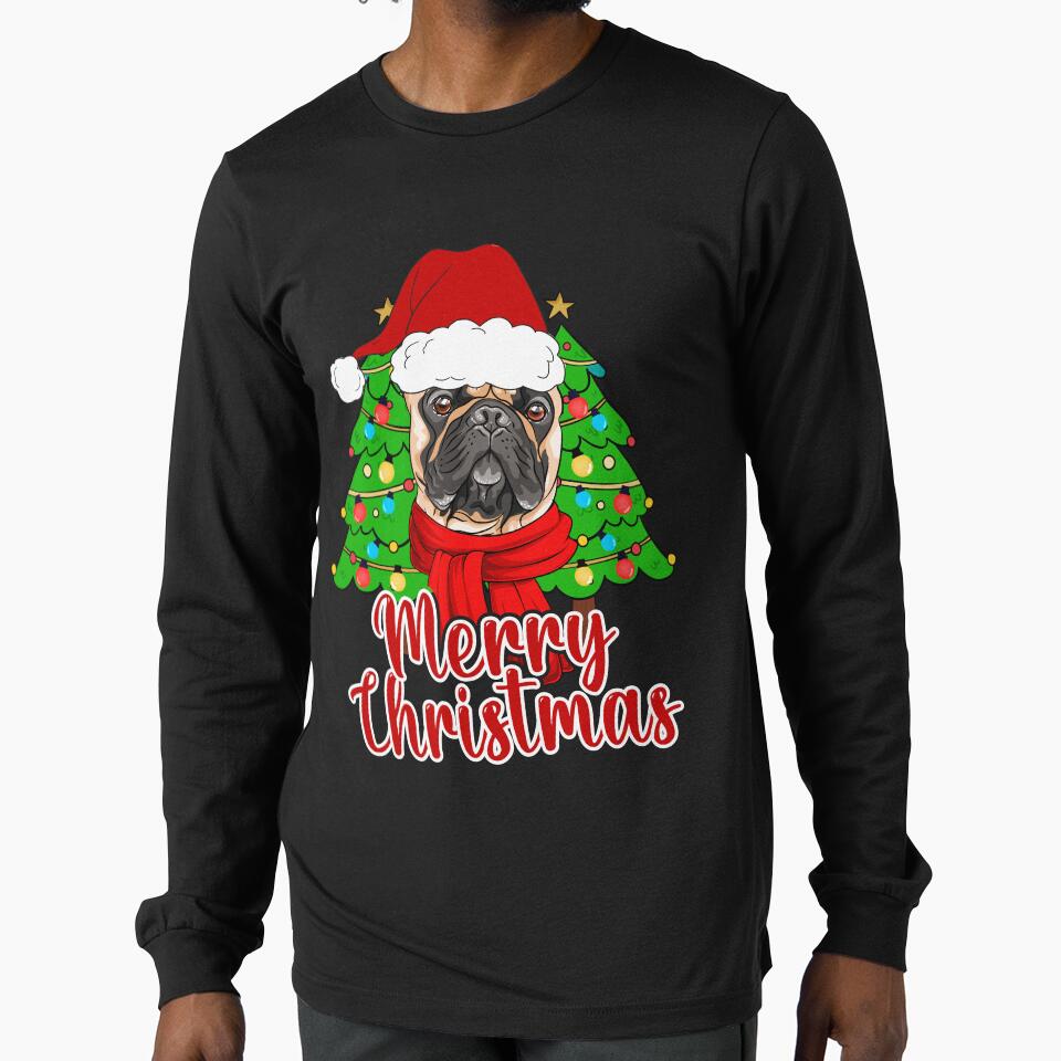 Happy Christmas dog with gifts from Santa by Bela Ambrus